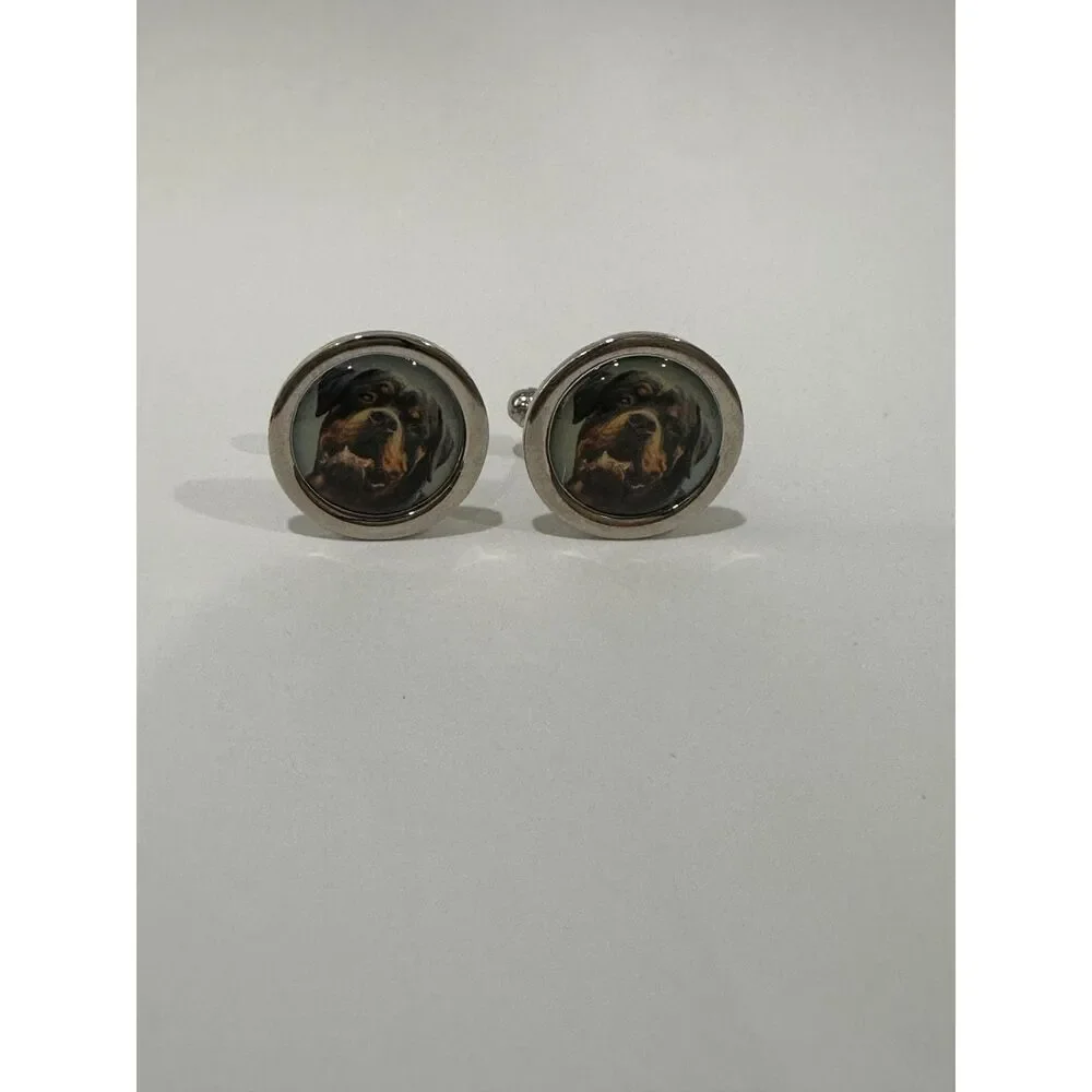 Rottweiler Portrait Cufflinks